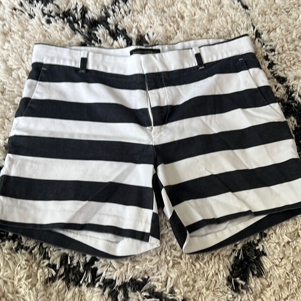 Stripped banana republic shorts